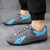 Men's grey pattern & check casual shoe sneaker 03