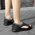 Women's black hollow out flyknit slip on shoe sandal 04