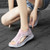 Women's pink hollow out flyknit slip on shoe sandal 04