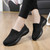 Women's black flyknit casual texture pattern slip on shoe sneaker 06