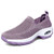 Women's pink casual flyknit slip on double rocker bottom sneaker 01