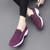 Women's purple casual flyknit slip on double rocker bottom sneaker 02