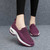 Women's purple casual flyknit slip on double rocker bottom sneaker 07