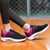 Women's black purple flyknit stripe texture rocker bottom shoe sneaker 06