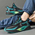 Men's black blue flyknit layered accents casual shoe sneaker 04