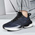 Men's black flyknit stripe texture casual shoe sneaker 07