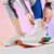 Men's white flyknit stripe texture casual shoe sneaker 03