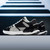 Men's black multi layered accents label print shoe sneaker 05