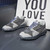 Men's dark grey multi layered accents label print shoe sneaker 02