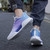 Men's purple logo pattern flyknit texture shoe sneaker 06