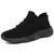 Men's black flyknit texture sock like fit shoe sneaker 01