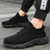 Men's black flyknit texture sock like fit shoe sneaker 07