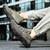Men's khaki flyknit texture sock like fit shoe sneaker 07