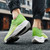 Men's green stripe label print sport shoe sneaker 05
