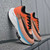 Men's orange stripe label print sport shoe sneaker 07