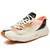 Men's beige stripe logo pattern sport shoe sneaker 01