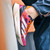 Men's purple stripe logo pattern sport shoe sneaker 07