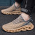 Men's khaki flyknit pattern & stripe texture sport shoe sneaker 02