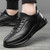 Men's black plain drawstring lace up sport shoe sneaker 05