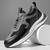 Men's black grey flyknit casual sport shoe sneaker 05