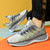 Men's white texture stripe rubber patch sport shoe sneaker 03