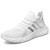 Men's white triple stripe hollow accents sport shoe sneaker 01