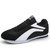 Men's black white label print casual sport shoe sneaker 01