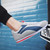 Men's grey blue label print casual sport shoe sneaker 06