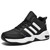 Men's black white triple stripe sport shoe sneaker 01