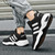 Men's black white triple stripe sport shoe sneaker 08