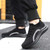 Men's black flyknit texture pattern sock like sport shoe sneaker 06