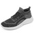 Men's grey flyknit texture pattern sock like sport shoe sneaker 01