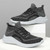 Men's grey flyknit texture pattern sock like sport shoe sneaker 07