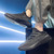 Men's black flyknit arrow & stripe texture sport shoe sneaker 03