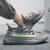 Men's grey flyknit arrow & stripe texture sport shoe sneaker 02