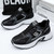 Men's black logo pattern stripe sport shoe sneaker 08