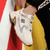 Men's beige logo pattern stripe sport shoe sneaker 02