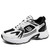 Men's white logo pattern stripe sport shoe sneaker 01