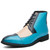 Men's blue multi color join accents lace up shoe boot 01