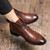 Men's brown plain casual lace up shoe boot 02