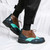 Men's brown blue brogue multi color lace up shoe boot 05