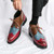 Men's brown red brogue multi color lace up shoe boot 05