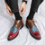 Men's brown red brogue multi color lace up shoe boot 07