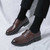 Men's brown plain casual derby dress shoe 02