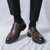 Men's brown plain casual derby dress shoe 04