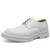 Men's white square toe derby dress shoe 01