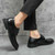 Men's black casual derby dress shoe 05