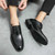 Men's black casual derby dress shoe 06