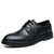 Men's black retro brogue croc pattern derby dress shoe 01