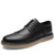 Men's black retro brogue pattern derby dress shoe 01